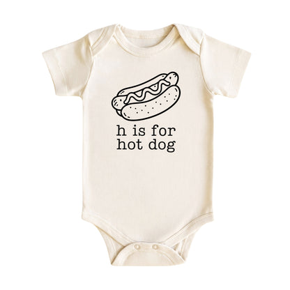 H Is for Hot Dog Baby Bodysuit