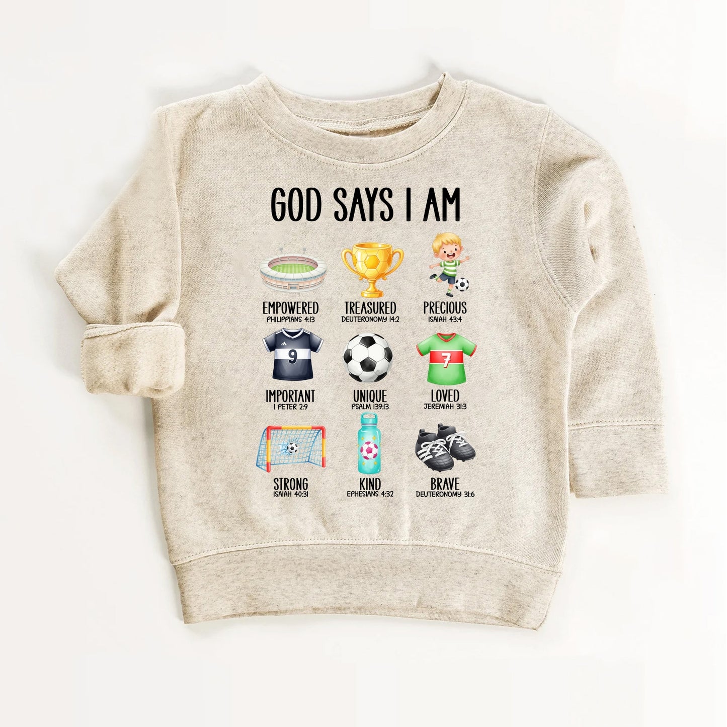 God Says I Am Soccer – Christian Faith Soccer Themed Shirt