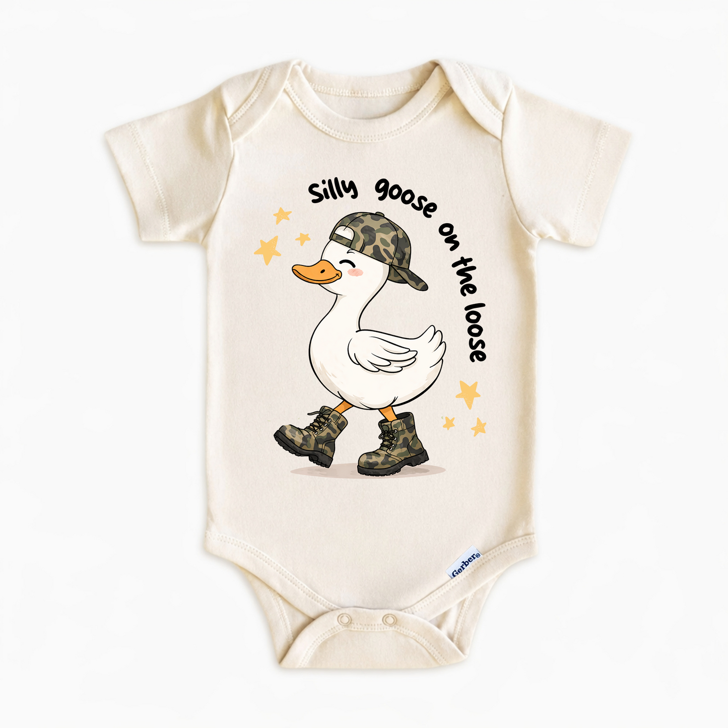 Camo Silly Goose On The Loose Kids T-Shirt