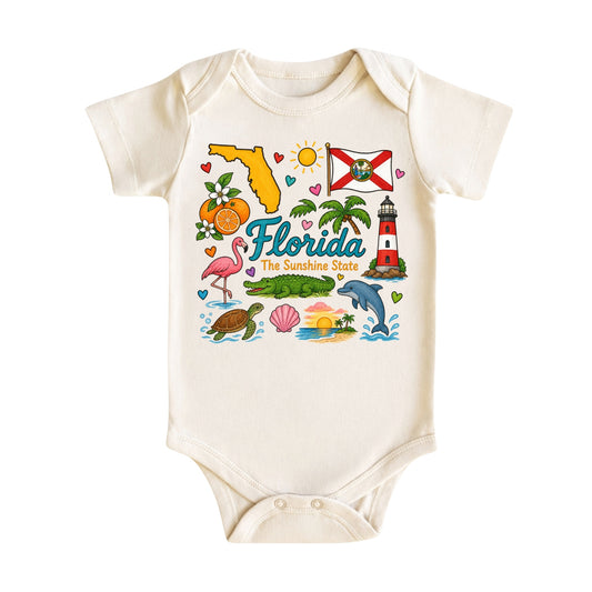 Florida Baby Bodysuit for Boys Girls