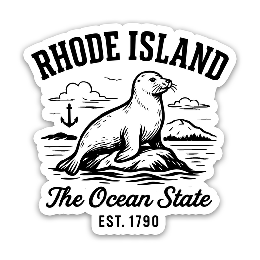 Rhode Island Sticker - The Ocean State