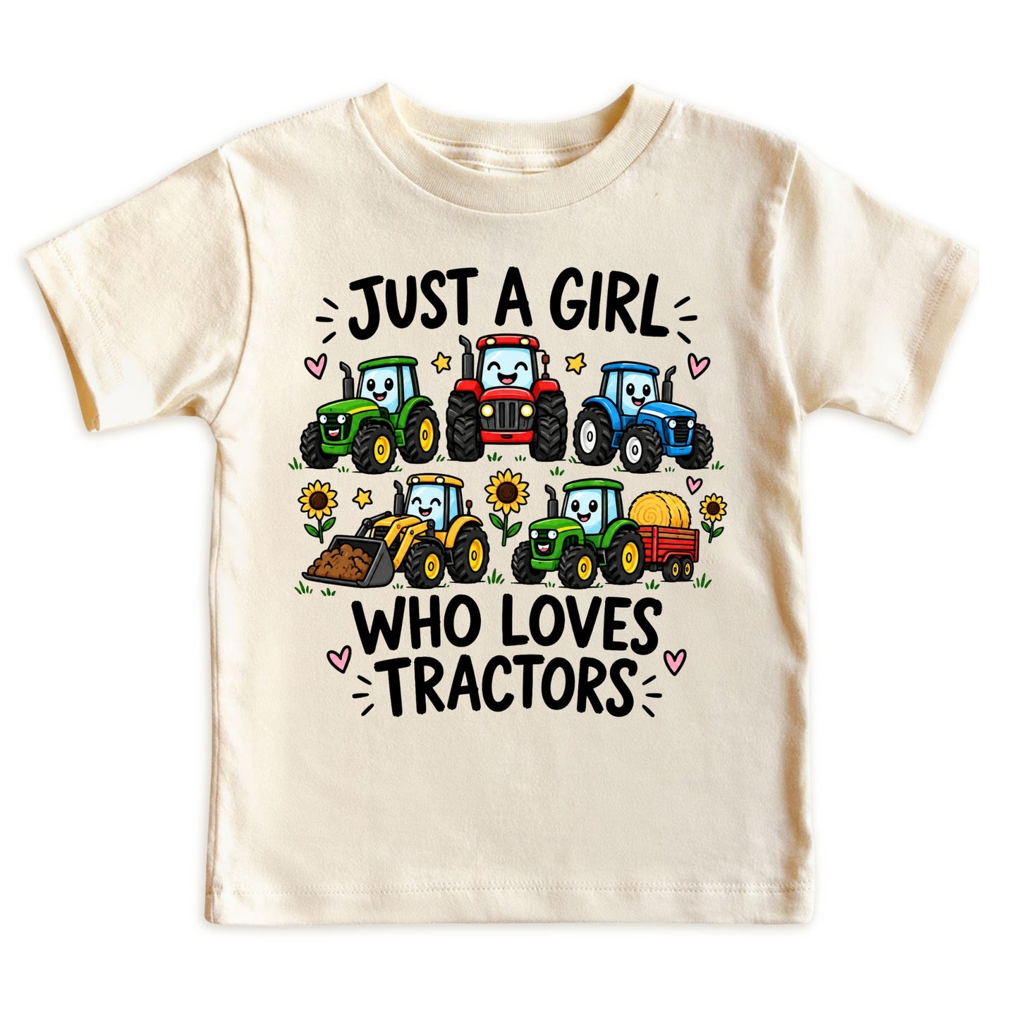 Just a Girl Who Loves Tractors Kids T-Shirt