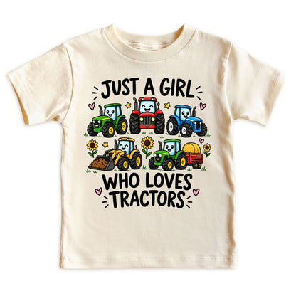 Just a Girl Who Loves Tractors Kids T-Shirt