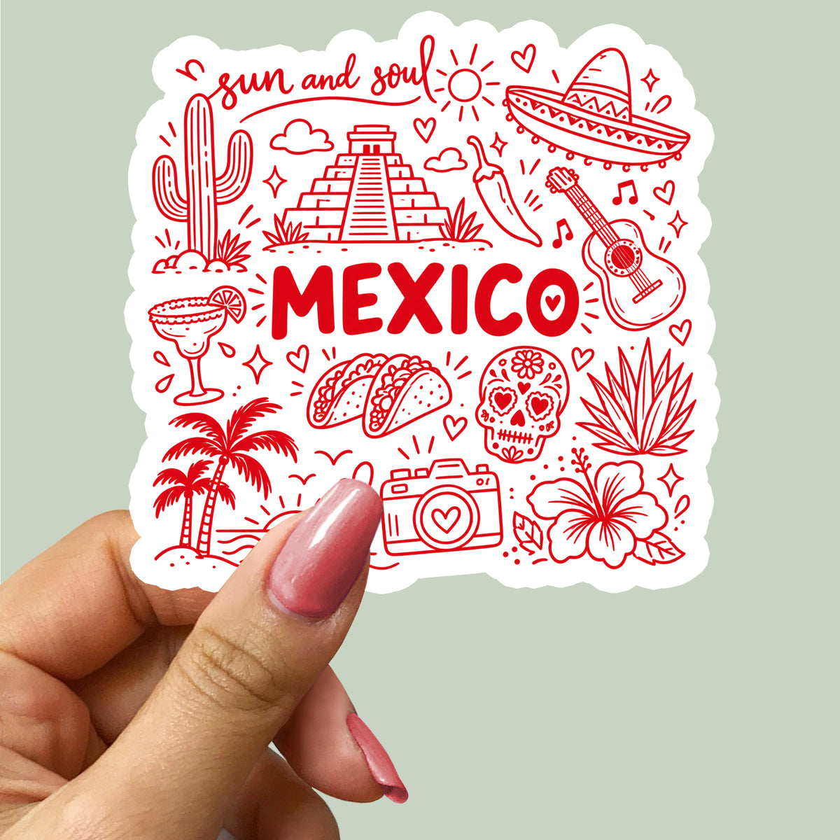 Mexico Symbols Sticker