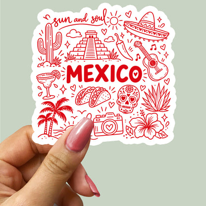 Mexico Symbols Sticker