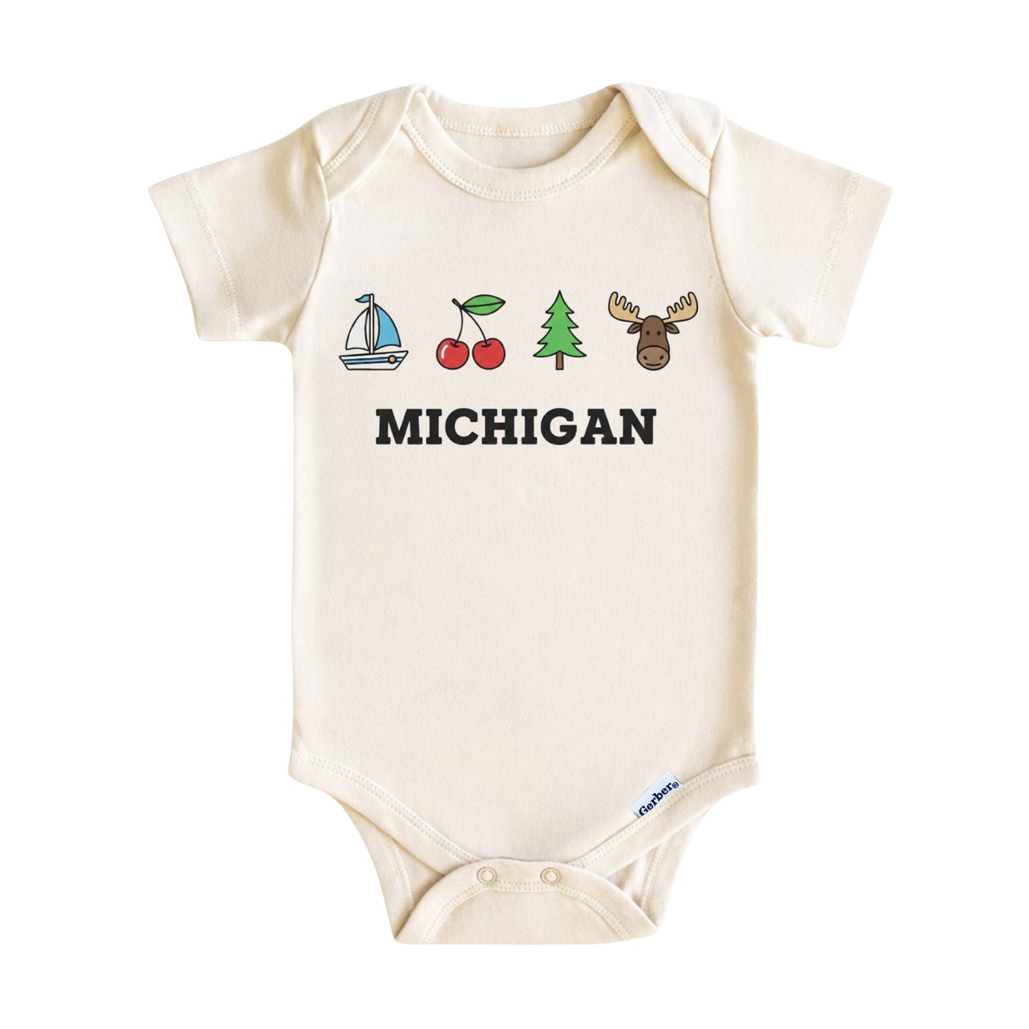 Michigan Baby Onesie ®, Great Lakes State Baby Bodysuit for Boys Girls