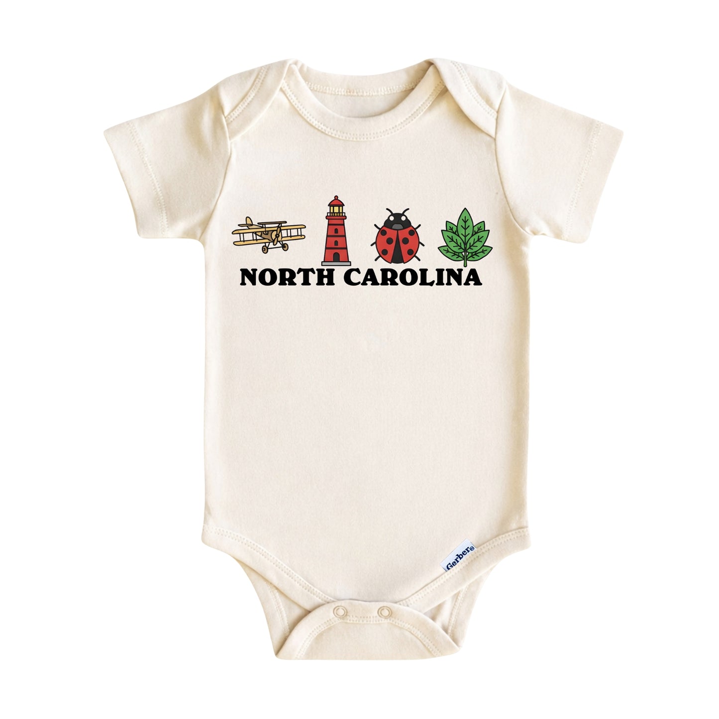 North Carolina Baby Onesie ®, Tar Heel State Baby Bodysuit for Boys Girls