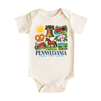 Pennsylvania Kids T-Shirt for Boys Girls