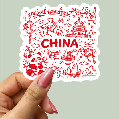 China Illustration Sticker