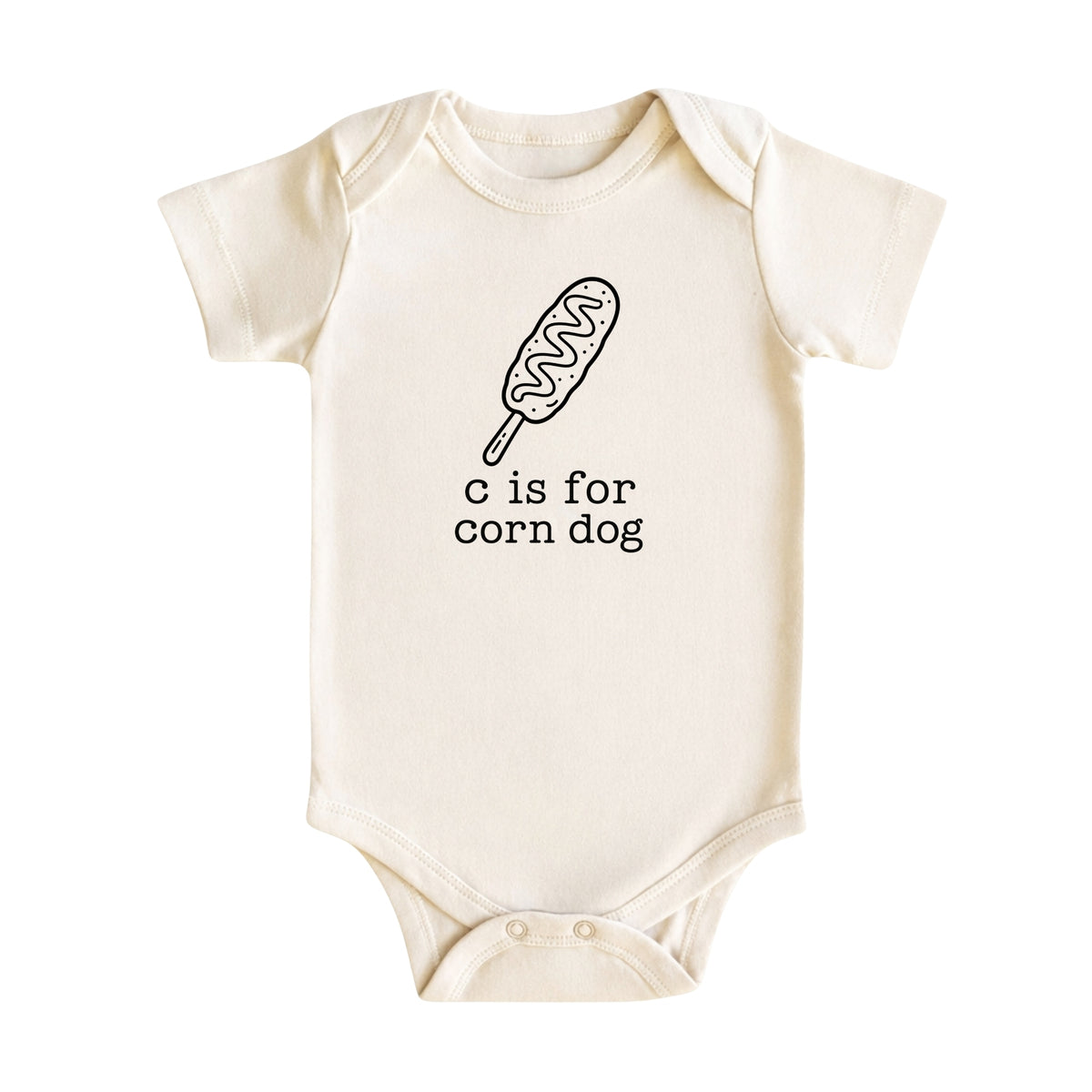 C Is for Corn Dog Baby Bodysuit