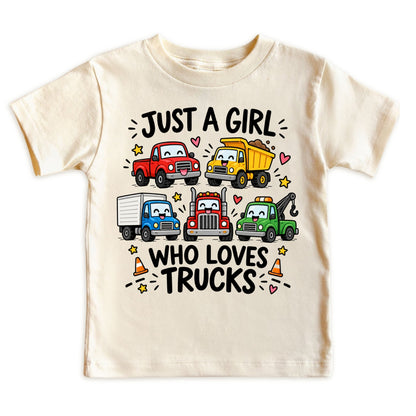 Just a Girl Who Loves Trucks Kids T-Shirt