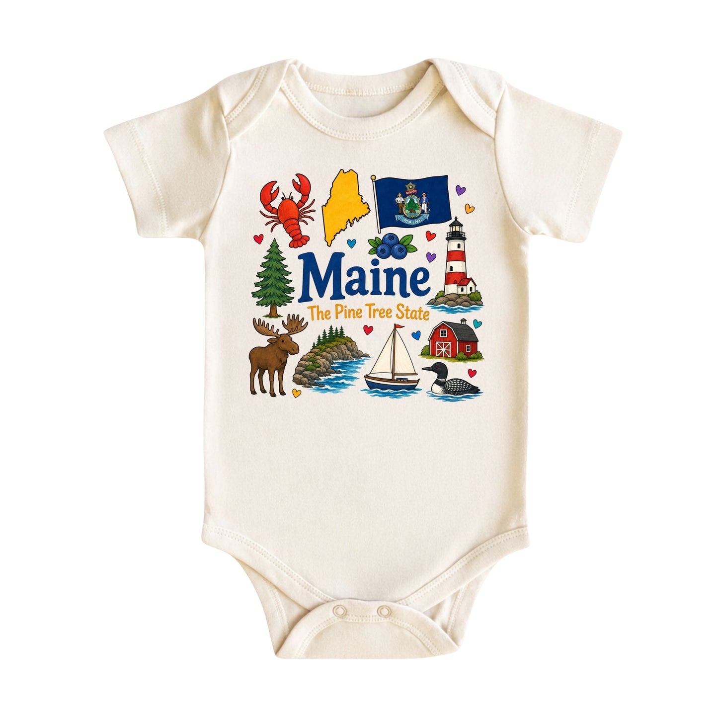 Maine Baby Bodysuit for Boys Girls