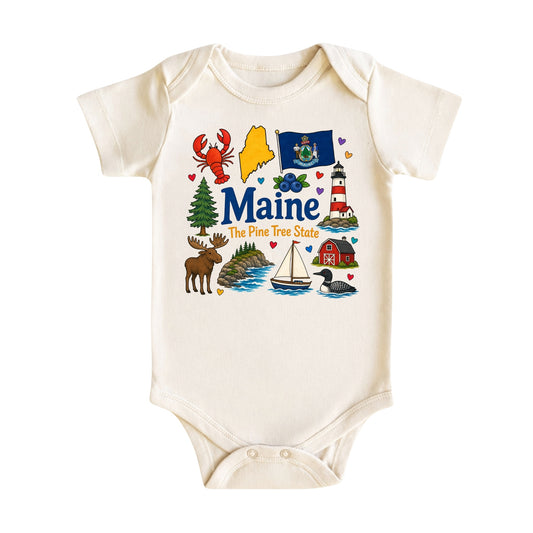 Maine Baby Bodysuit for Boys Girls