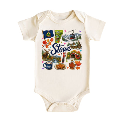 Stowe Vermont Baby Bodysuit for Boys Girls