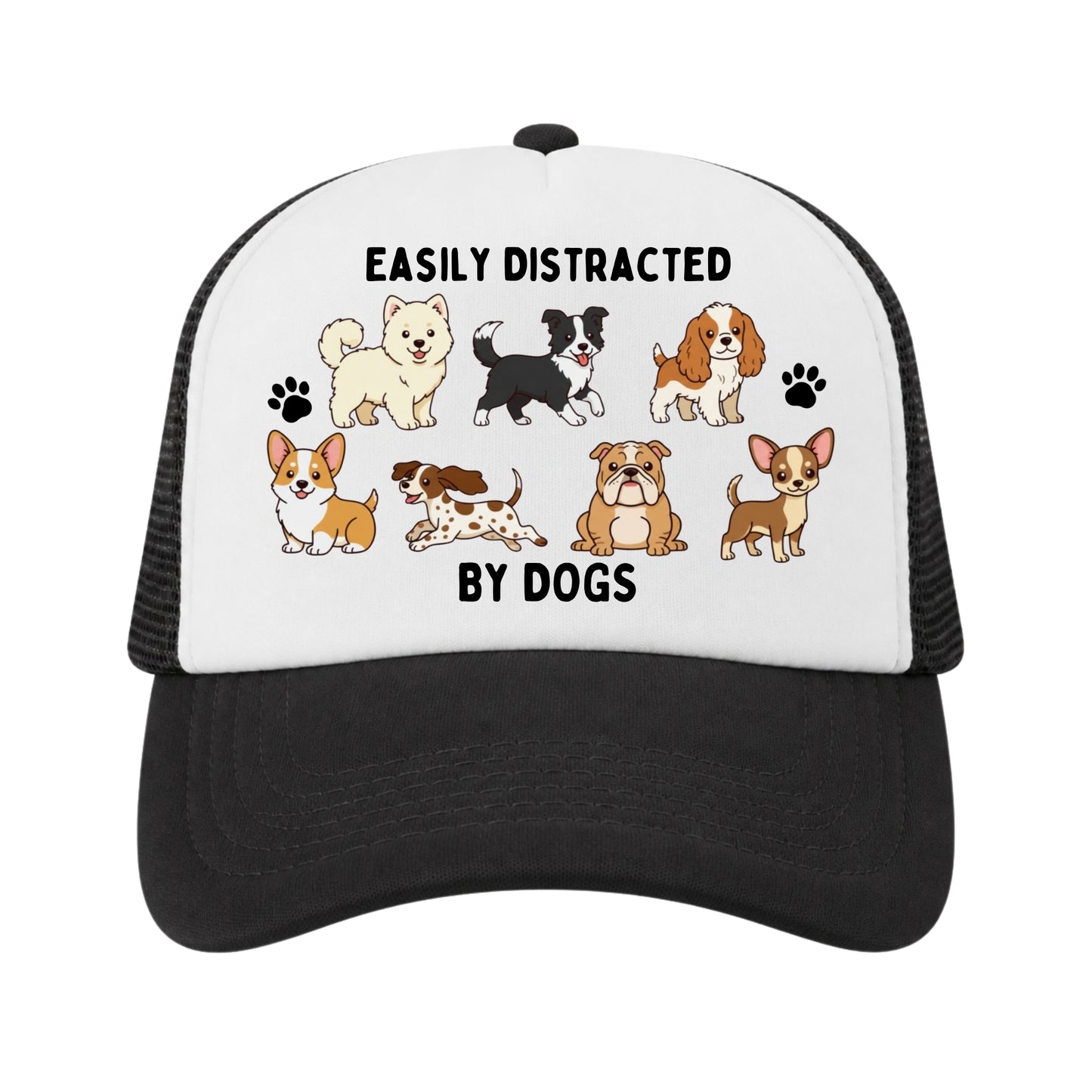 Easily Distracted by Dogs - Trucker Hat for Kids, Girls Boys Dog Lover Gifts