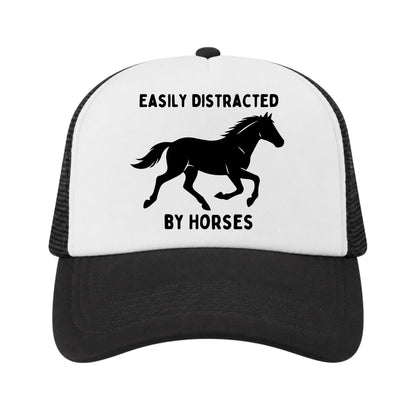 Horse Trucker Hat for Kids, Girls Boys Horse Lover Gift