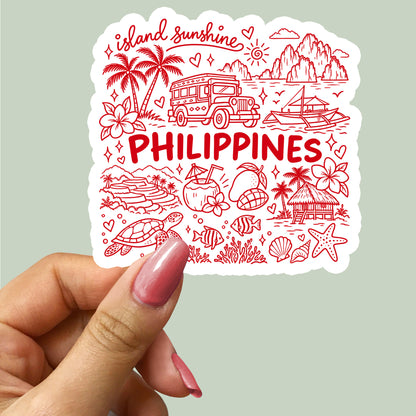 Philippines Island Illustration Sticker