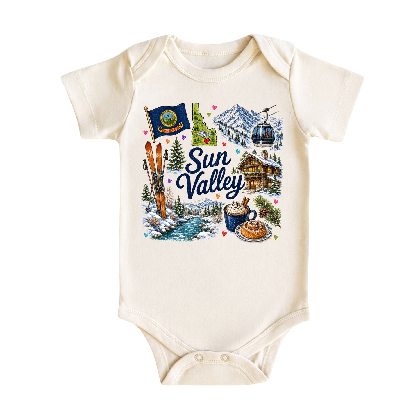Sun Valley Idaho Baby Bodysuit for Boys Girls