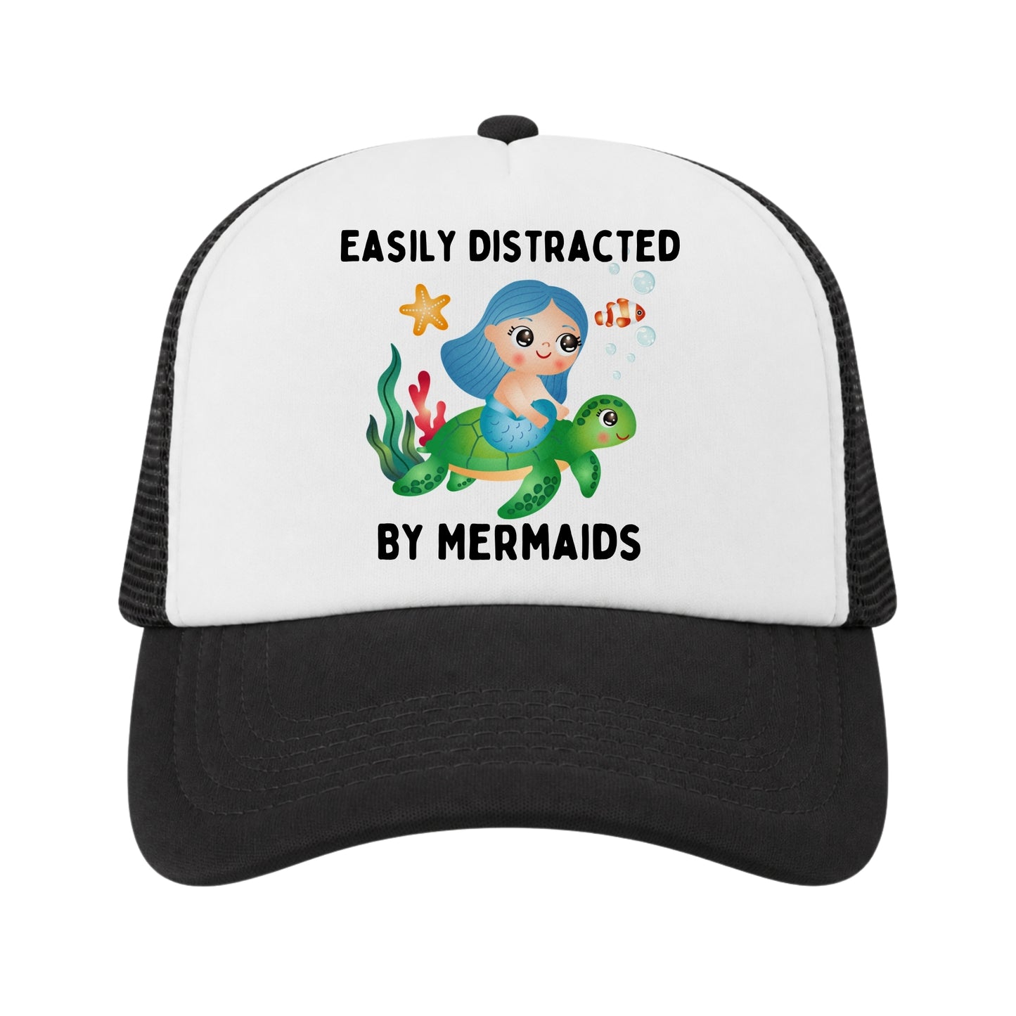 Mermaid Trucker Hat for Kids, Girls Boys Mermaid Lover Gift