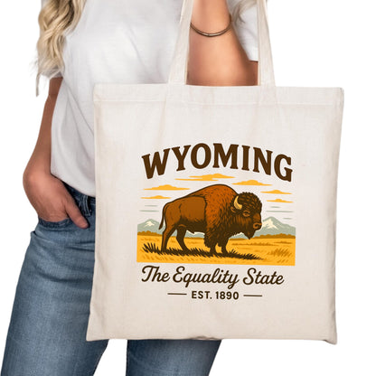 Wyoming Tote Bag, Cheyenne Casper Laramie Travel Market Bag