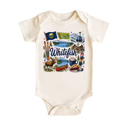 Whitefish Montana Baby Bodysuit for Boys Girls