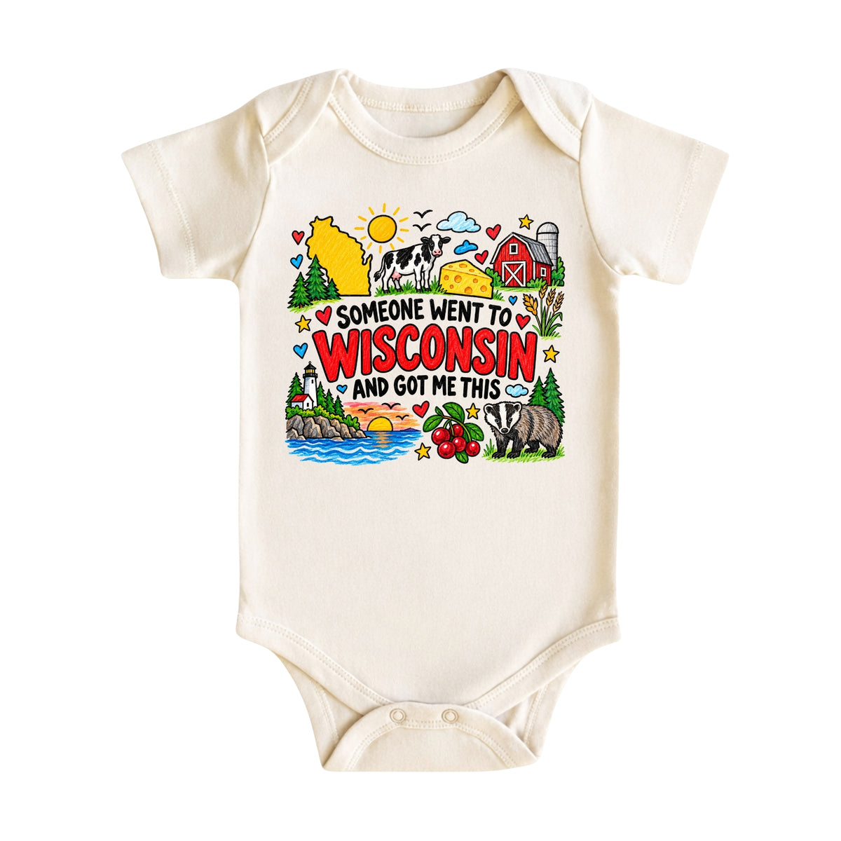 Wisconsin Tee for Boys Girls