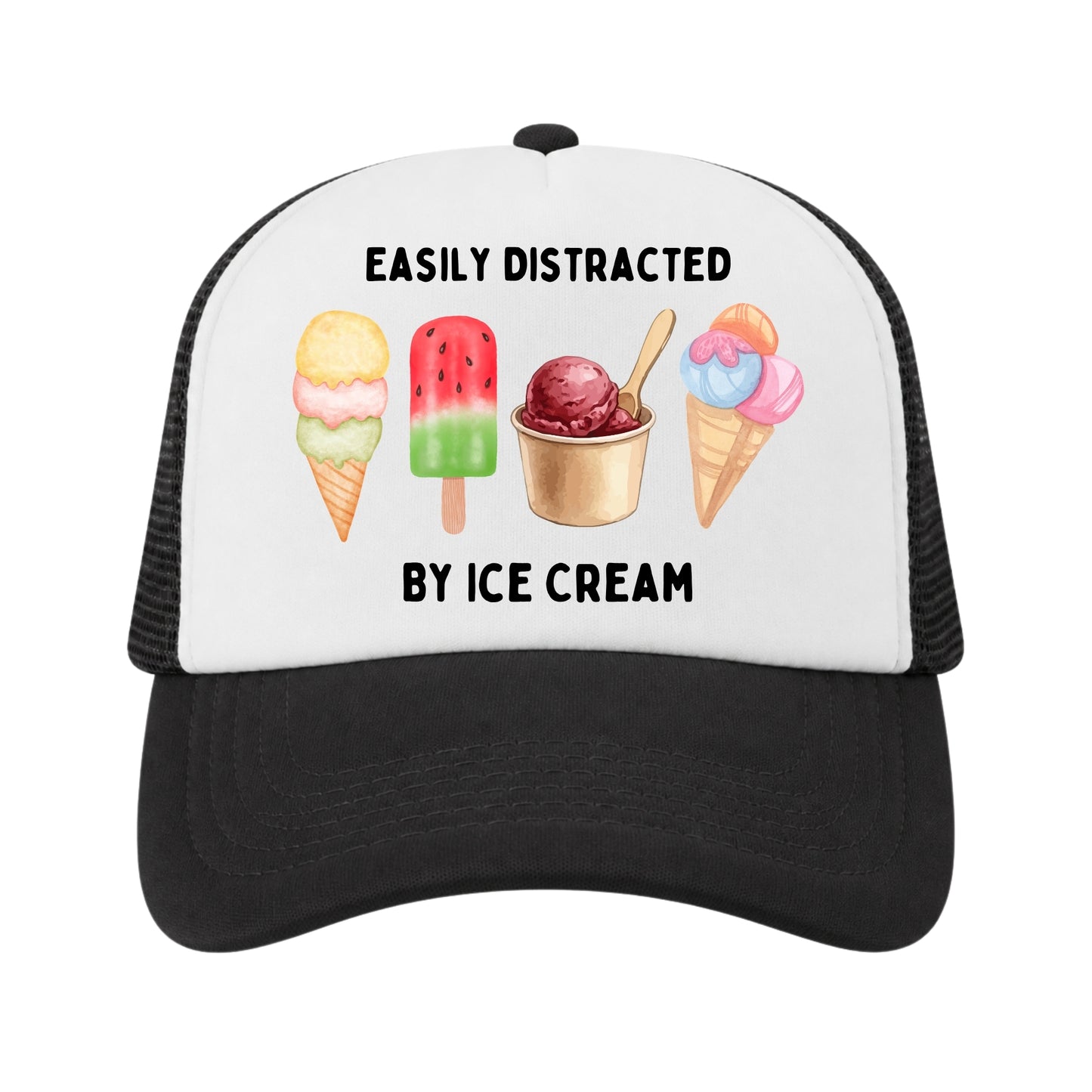 Ice Cream Trucker Hat for Kids, Girls Boys Summer Hat, Ice Cream Lover Gifts