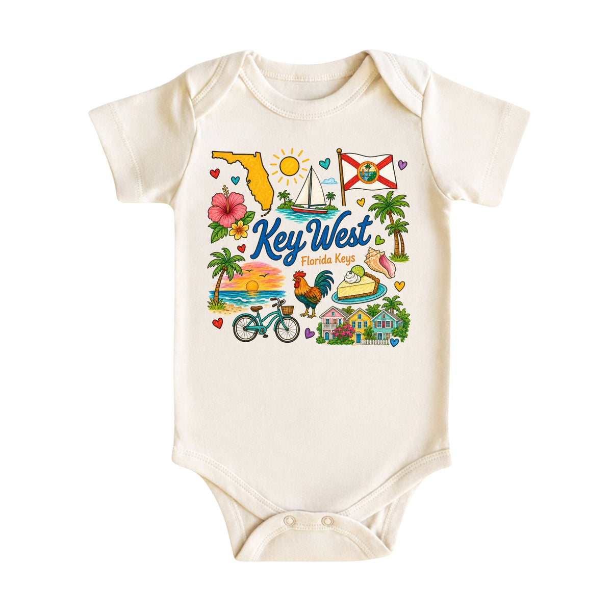 Key West Florida Baby Bodysuit for Boys Girls