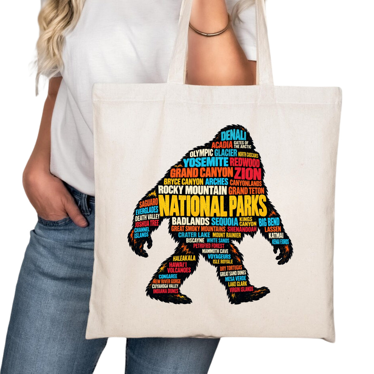 National Parks Bigfoot Tote Bag