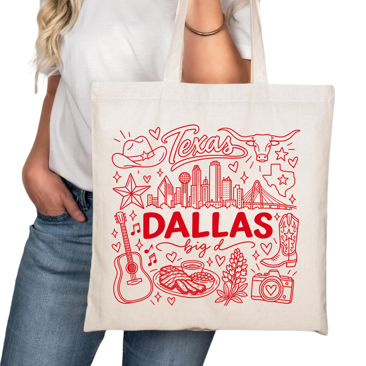 Dallas Symbols Tote Bag