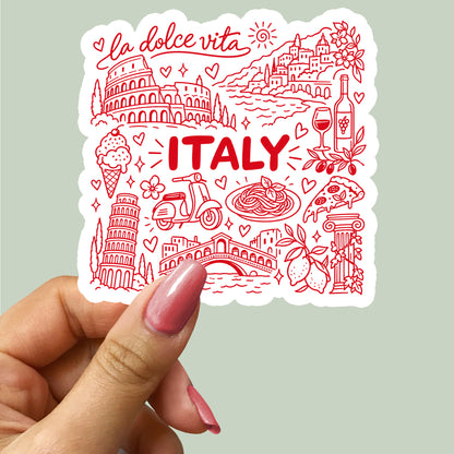 Italy Illustration Sticker