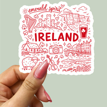Ireland Cultural Illustration Sticker