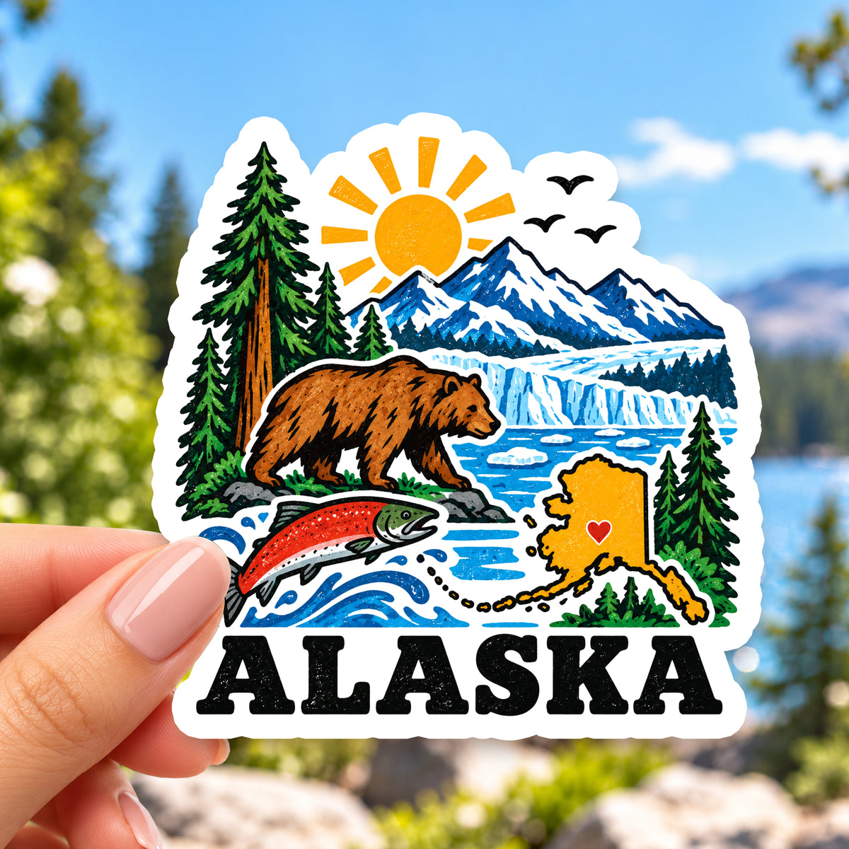 Alaska Retro Sticker