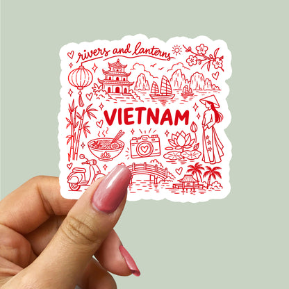 Vietnam Illustration Sticker