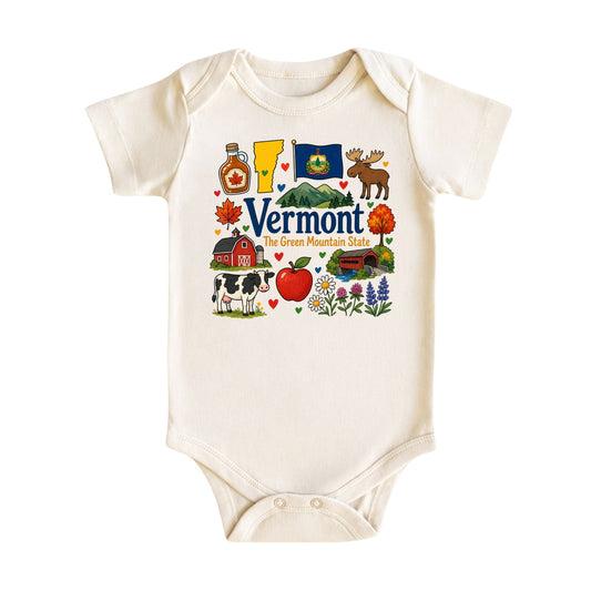 Vermont Baby Bodysuit for Boys Girls