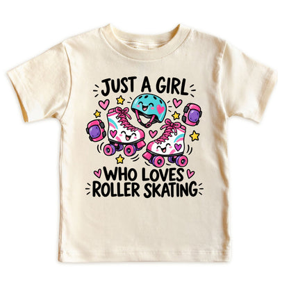 Just a Girl Who Loves Roller Skating Kids T-Shirt