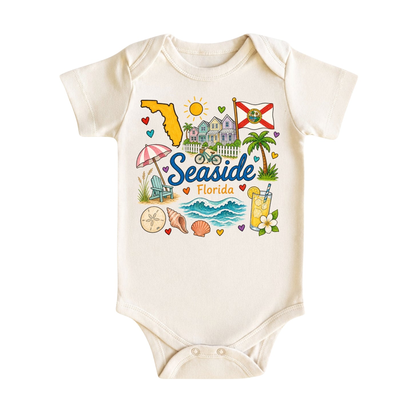Seaside Florida Baby Bodysuit for Boys Girls