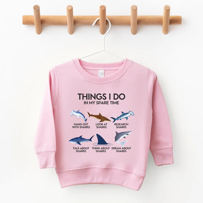 Things I Do In My Spare Time - Shark Kids Shirt