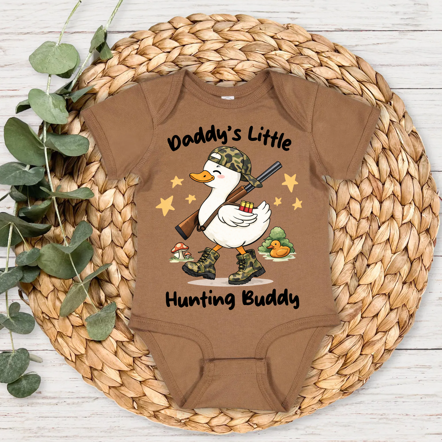 Daddy's Little Hunting Buddy - Camo Goose Kids T-Shirt