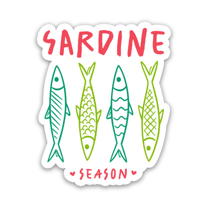 Sardine Season Retro Coastal Aesthetic Sticker