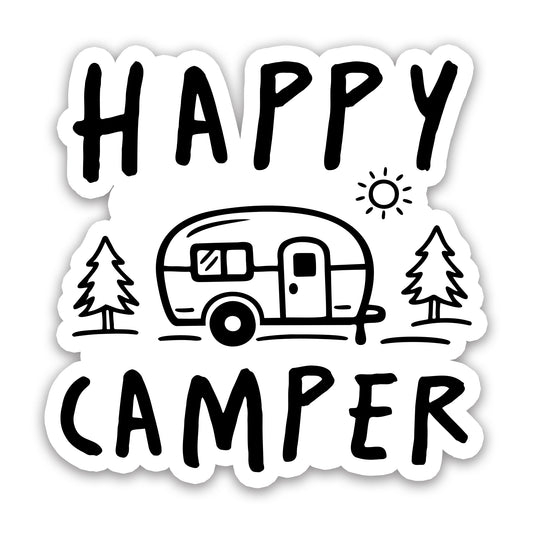 Happy Camper Vinyl Sticker