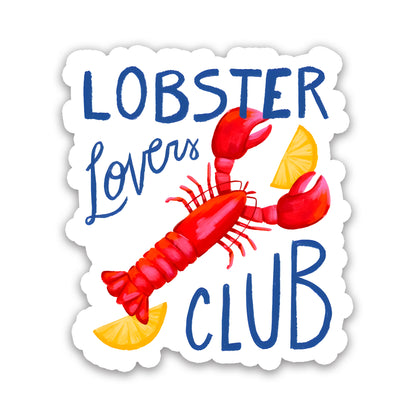 Lobster Lovers Club Watercolor Seafood Sticker