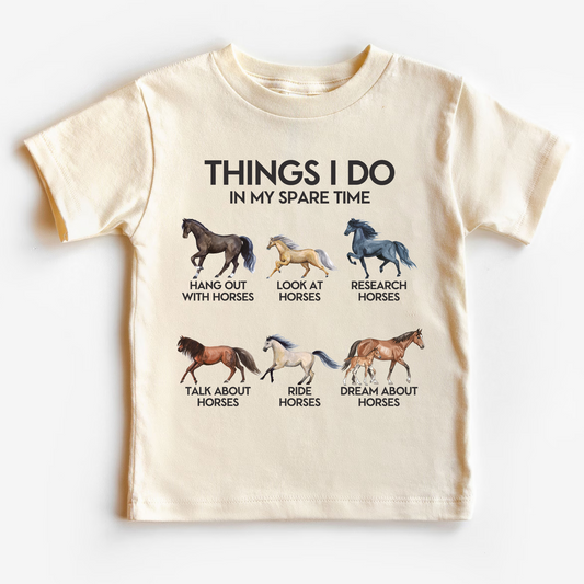 Things I Do In My Spare Time - Horse Kids Shirt