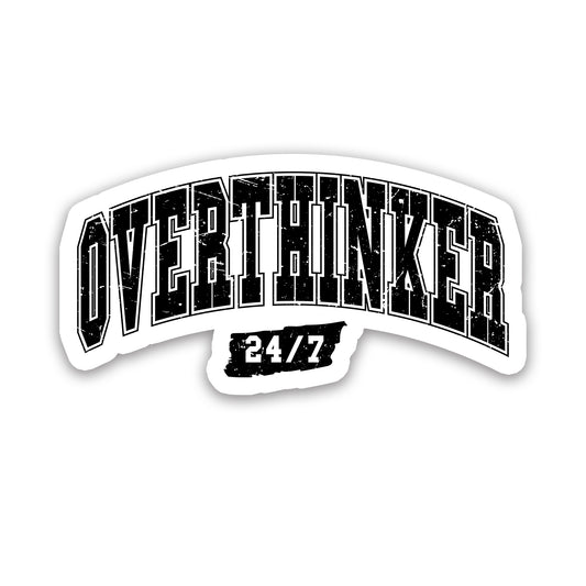 Overthinker 24/7 Vintage Sticker