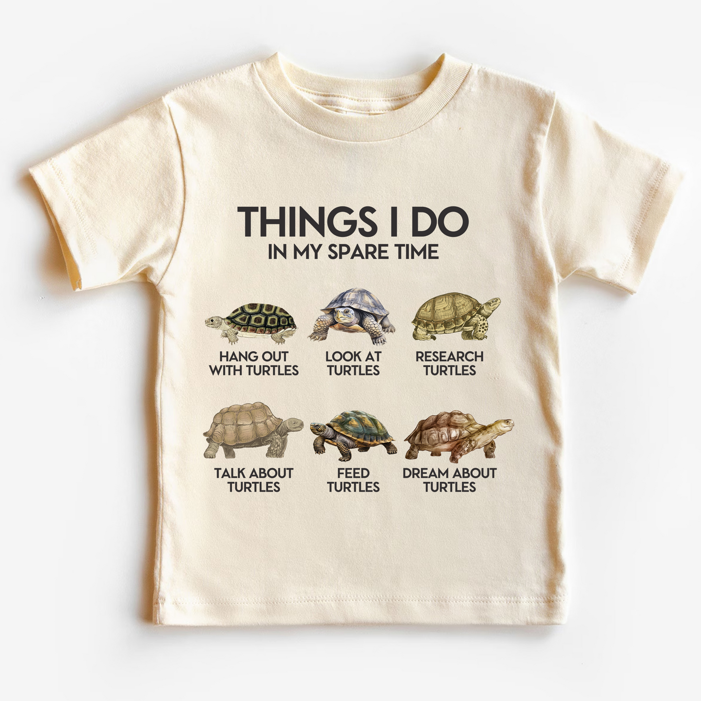 Things I Do In My Spare Time - Turtle Kids Shirt
