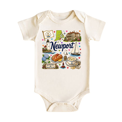 Newport Rhode Island Baby Bodysuit for Boys Girls