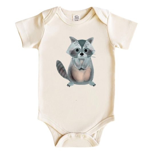 Watercolor Raccoon Baby Bodysuit