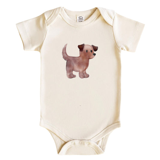 Watercolor Dog Baby Bodysuit