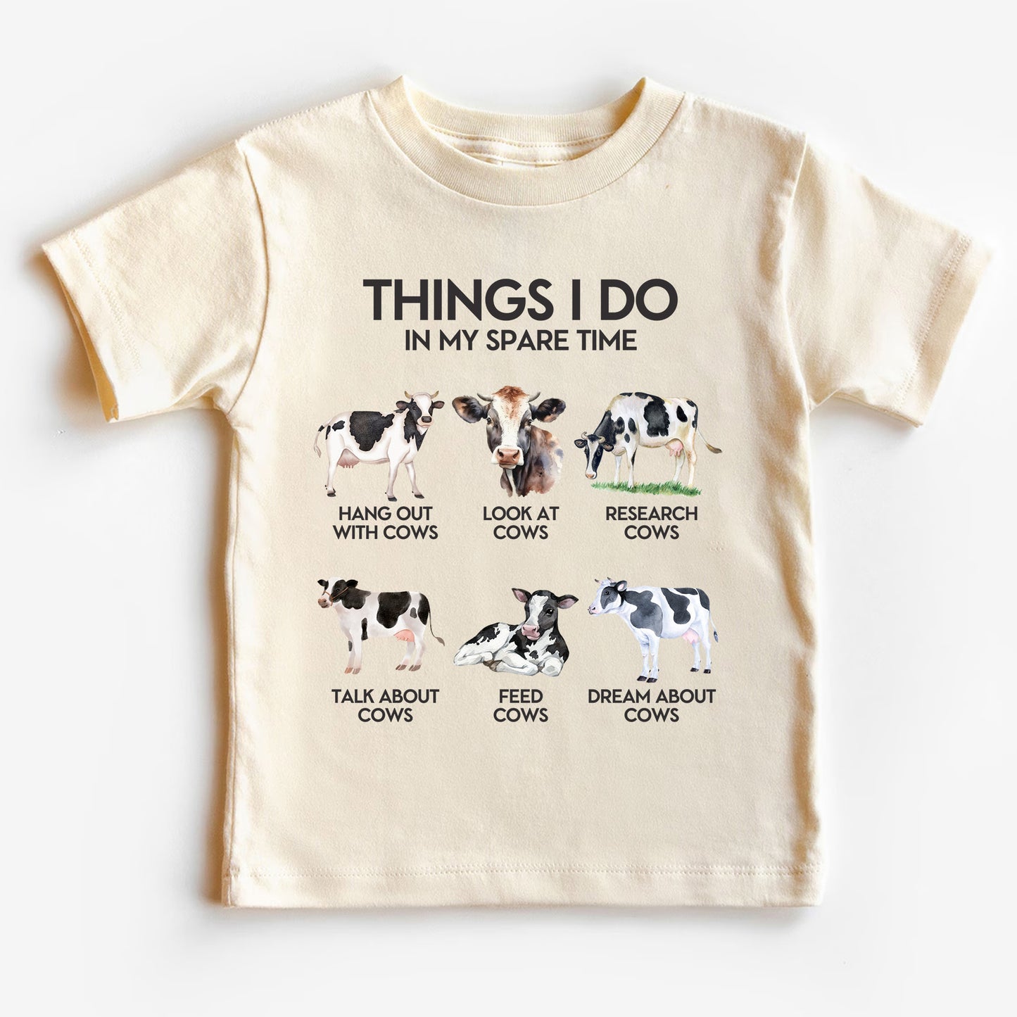 Things I Do In My Spare Time - Cow Kids T-Shirt
