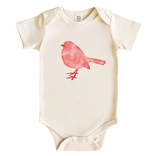 Watercolor Bird Baby Bodysuit